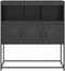 vidaXL - Dressoir - 100,5x39x107 - cm - koudgewalst - staal - zwart