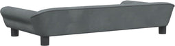 vidaXL Kinderbank 100x50x26 cm fluweel donkergrijs