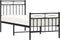 vidaXL - Bedframe - met - hoofd- - en - voeteneinde - metaal - zwart - 75x190 - cm