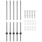 vidaXL - Hekpalen - 10 - stuks - U-Channel - Grijs - 100 - cm - Staal
