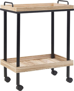 Beliani TAGGIO - Keukentrolley - Lichte houtkleur - Metaal