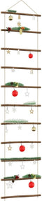 vidaXL - Wanddecoratie - laddervormig - 50x200 - cm - naturel - tak
