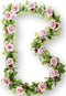 Basil Roses Flower Garland Bloemenstreng - Met Rozen – Roze