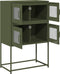 vidaXL - Hoge - kast - 68x39x107 - cm - staal - olijfgroen