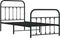 vidaXL - Bedframe - met - hoofd- - en - voeteneinde - metaal - zwart - 90x200 - cm
