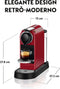 Krups Nespresso CitiZ - Koffiecupmachine - 19 bar pompdruk - Cherry red