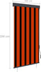 vidaXL - Rolgordijn - voor - buiten - 100x250 - cm - oranje - en - bruin