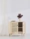 Astigarraga Sense - Dressoir - 2 deuren - Massief grenenhout & Rattan - H:63,5cm x B:70,8cm x D:33cm