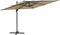vidaXL - Zweefparasol - met - aluminium - paal - 300x300 - cm - taupe