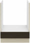 Chamonix Low Furniture Vier - 2 deuren - Melamine - Dark Oak Decor - L 60 x D 52 x H 82 cm