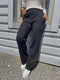 ONLY ONLPOPTRASH-SUKI LIFE MW PANT - Broek met wijde pijpen - Mid waist - Loose fit - Maat XS/30