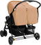 vidaXL - Tweelingkinderwagen - staal - taupe