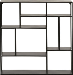 J-Line Rek Muur 6 Niveaus Metaal Zwart