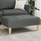 vidaXL - Voetenbank - 77x55x31 - cm - stof - donkergrijs