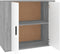 vidaXL - Dressoir - 80x33x70 - cm - bewerkt - hout - grijs - sonoma - eikenkleurig