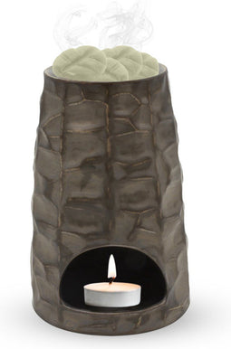 Scentchips® Pion Gebeiteld - Waxbrander - Geurbrander - Oliebrander - Wax Melts Brander - Aromabrander - Ook Geschikt Voor Essentiële Oliën - Geurolie - Waxmelts - Brons