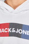 JACK&JONES JUNIOR JJECORP LOGO SWEAT HOOD NOOS JR - Jongens Trui met Capuchon en Kangoeroezak - Maat 176
