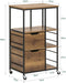 SoBuy FKW111-PF - Keukentrolley - 3 Laden 3 Planken - Bruin 53x37x89 cm