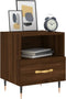 vidaXL - Nachtkastje - 40x35x47,5 - cm - bewerkt - hout - bruin - eikenkleur
