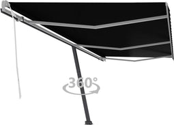 vidaXL - Luifel - vrijstaand - handmatig - uittrekbaar - 600x350 - cm - antraciet