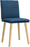 vidaXL - Eetkamerstoelen - 2 - st - stof - blauw