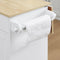 SoBuy FKW129-WN - Keukentrolley op Wielen - Uitschuifbaar Werkblad 2 Lades Verstelbare Planken Wit 113x91x(44-69) cm