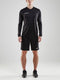 Craft Squad Jersey Solid LS - Sportshirt - V-hals - Zwart - Wit - M