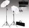vidaXL - Fotostudioset - met - achtergrond, - lampen - en - paraplu's