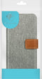 iMoshion Hoesje Geschikt voor iPhone SE (2016) / 5 / 5s Hoesje Met Pasjeshouder - iMoshion Luxe Canvas Bookcase - Grijs