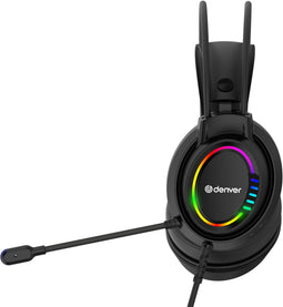 Denver GHS-130 - Gaming headset - USB verbinding LED verlichting - Zwart