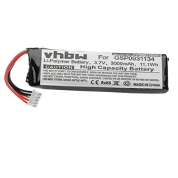 Batterijvervanging voor JBL GSP0931134 voor luidsprekerboxen Luidspreker (3000mAh, 3.7V, Li-Polymer)