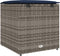 vidaXL - Kussenbox - Grijs - 50x50x50 - cm - Poly - Rattan