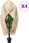 vidaXL - Plantenhoezen - met - ritssluiting - 4 - st - 70 - g/m² - 2,36x2 - m