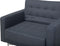 ABERDEEN - Chesterfield fauteuil - Donkergrijs - Polyester