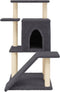 vidaXL - Kattenmeubel - met - sisal - krabpalen - 97 - cm - donkergrijs