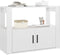 vidaXL - Dressoir - 80x30x60 - cm - bewerkt - hout - hoogglans - wit
