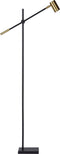 Atmooz - Vloerlamp Drita - GU10 - Staande Lamp - Stalamp - Woonkamer / Slaapkamer / Eetkamer - Zwart / Goud - Metaal - Hoogte : 156cm