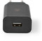 Nedis WCHAU242ABK - USB-wandlader - 2,4 A snel opladen - Zwart