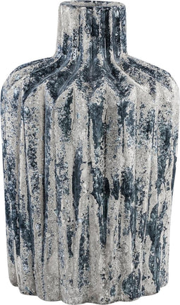 PTMD Twiser Bloempot - 23 x 23 x 36 cm - Keramiek - Petrol