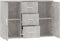vidaXL - Dressoir - 91x29,5x65 - cm - bewerkt - hout - betongrijs