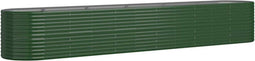vidaXL - Plantenbak - 440x80x68 - cm - gepoedercoat - staal - groen