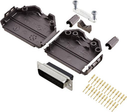 encitech DPPK25-BK-DBCP-K 6355-0078-03 D-sub male connectorset 180 ° Aantal polen: 25 Crimpen 1 stuk(s)
