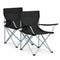 Travelhawk Campingstoel - Opvouwbaar - Set van 2 - 120KG Draagvermogen - Zwart (2 stuks)