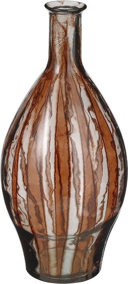 Mica Decorations Palermo Vaas - 28x28x60 cm - Glas - Bruin