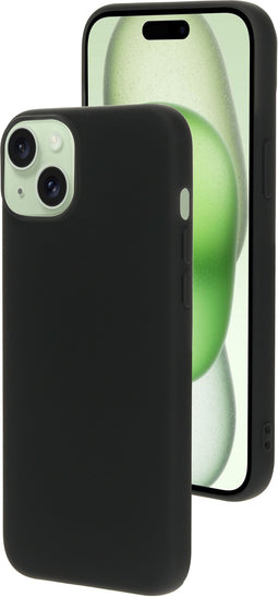 Mobiparts iPhone 15 Plus - Silicone Cover - Soft-touch - Zwart