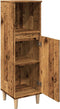 vidaXL - Badkamerkast - 30x30x100 - cm - bewerkt - hout - oud - houtkleurig