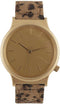 Komono Wizard Print Leopard KOM-W1802 - Horloge - 36 mm - Leer - Bruin