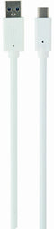 Gembird CCP-USB3-AMCM-6-W - USB-C naar USB-A kabel - USB3.0 5 Gbit/s - Wit