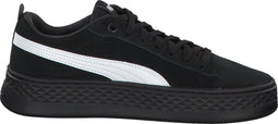 PUMA Smash Platform SD - Lage sneakers - Suède bovenwerk - Puma Black-Puma White