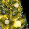 vidaXL - Kunstkerstboom - met - 150 - LED's - kerstballen - en - sneeuw - 120 - cm